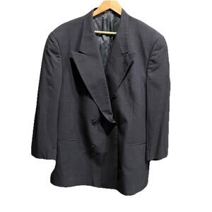 Mani‎ Gray Check 100% Pure Virgin Wool Men's Sports Jacket Blazer Size 46R